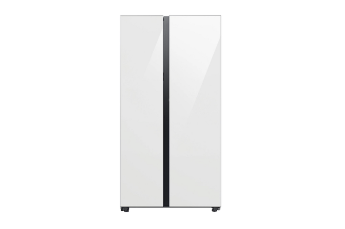 Bespoke 36 in. W 28.0 cu. ft. Side by Side Refrigerator in White with Beverage Center Standard Depth